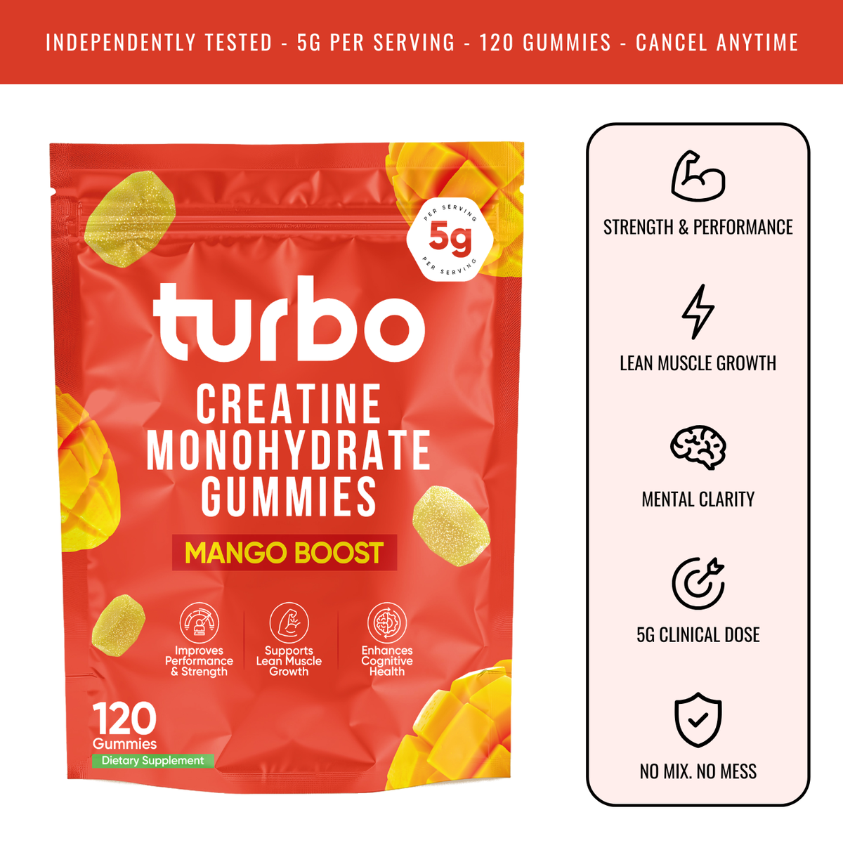 Turbo Creatine Monohydrate Gummies